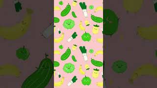 My seamless pattern design with super green veggies #drawing