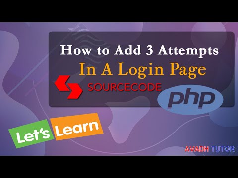 simple 3 times attempt uid and password php | php How to add 3 attempts in a login page