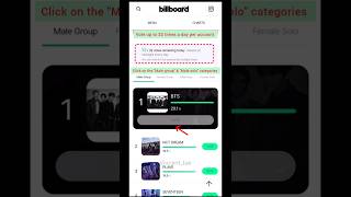 Billboard Top K-Artists Voting Tutorial. Link in description box #bts #shorts