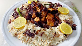 شيش طاووق مقلي طري جدا#Marinated chicken very tender