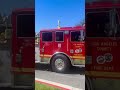 LACOFD engine 111 and AMR leaving soccer fields after kid broke arm and AMR transporting