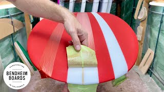 Surfboard Airbrushing [Red Racing Stripes]