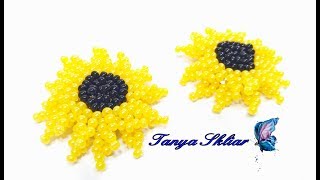 Подсолнух из Бисера Мастер Класс! Цветы из Бисера для Начинающих Пошагово! Подсолнух из Бисера Мастер Класс! Цветы из Бисера для Начинающих Пошагово!