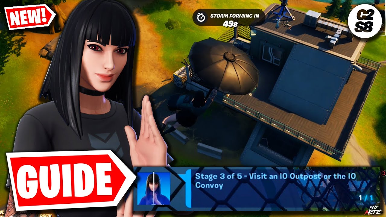 "Visit an IO Outpost or the IO Convoy" Charlotte (Fortnite Battle