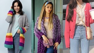 Hot Winter Season Ladies Cardigans & Sweaters with pockets || Lastest Cardigans Ideas || Iqra Mughal