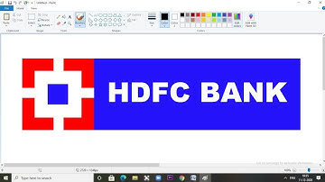 How to make HDFC Bank logo in Ms paint! How to draw HDFC Bank logo on computer using Ms Paint!