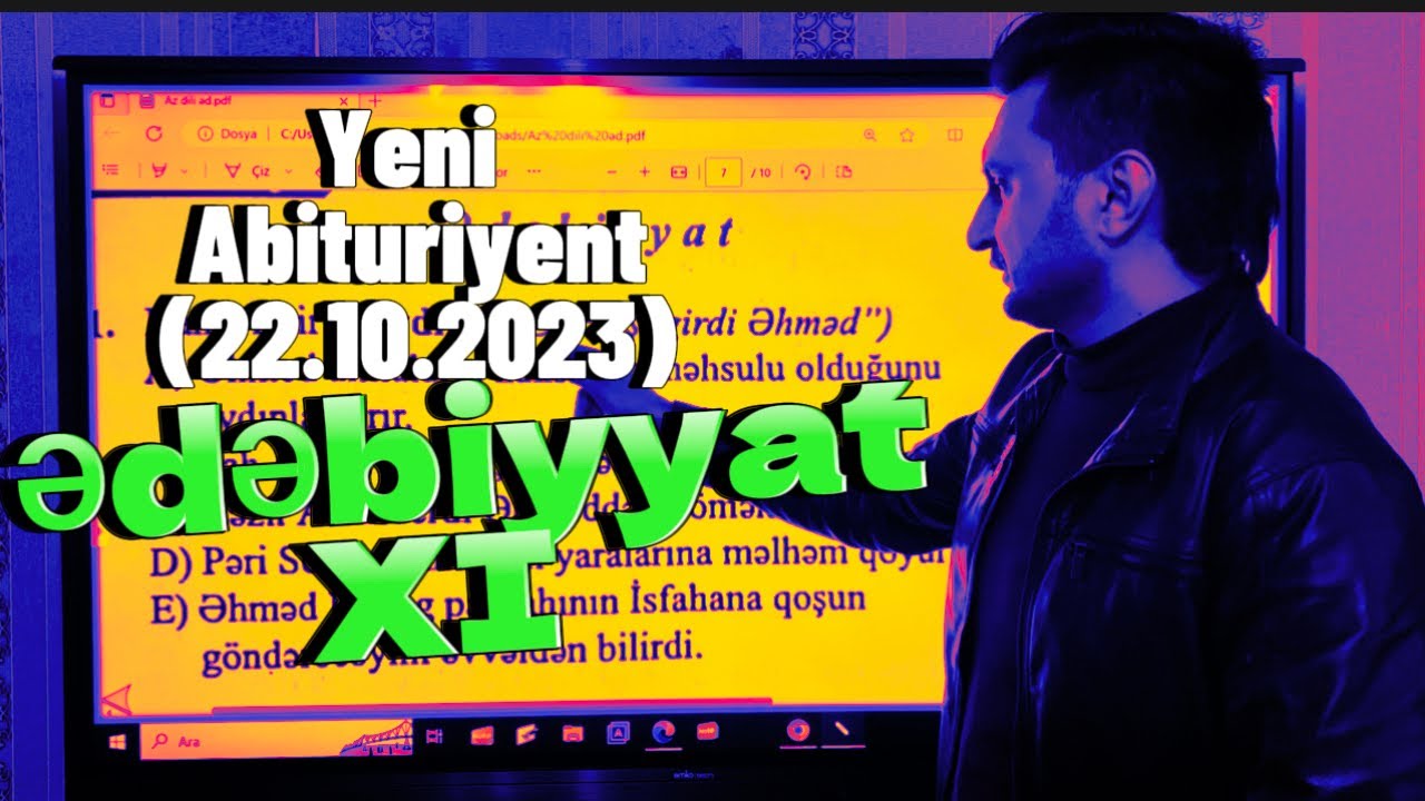 Sınaq izahı. Yeni Abituriyent Ədəbiyyat XI (22.10.2023)