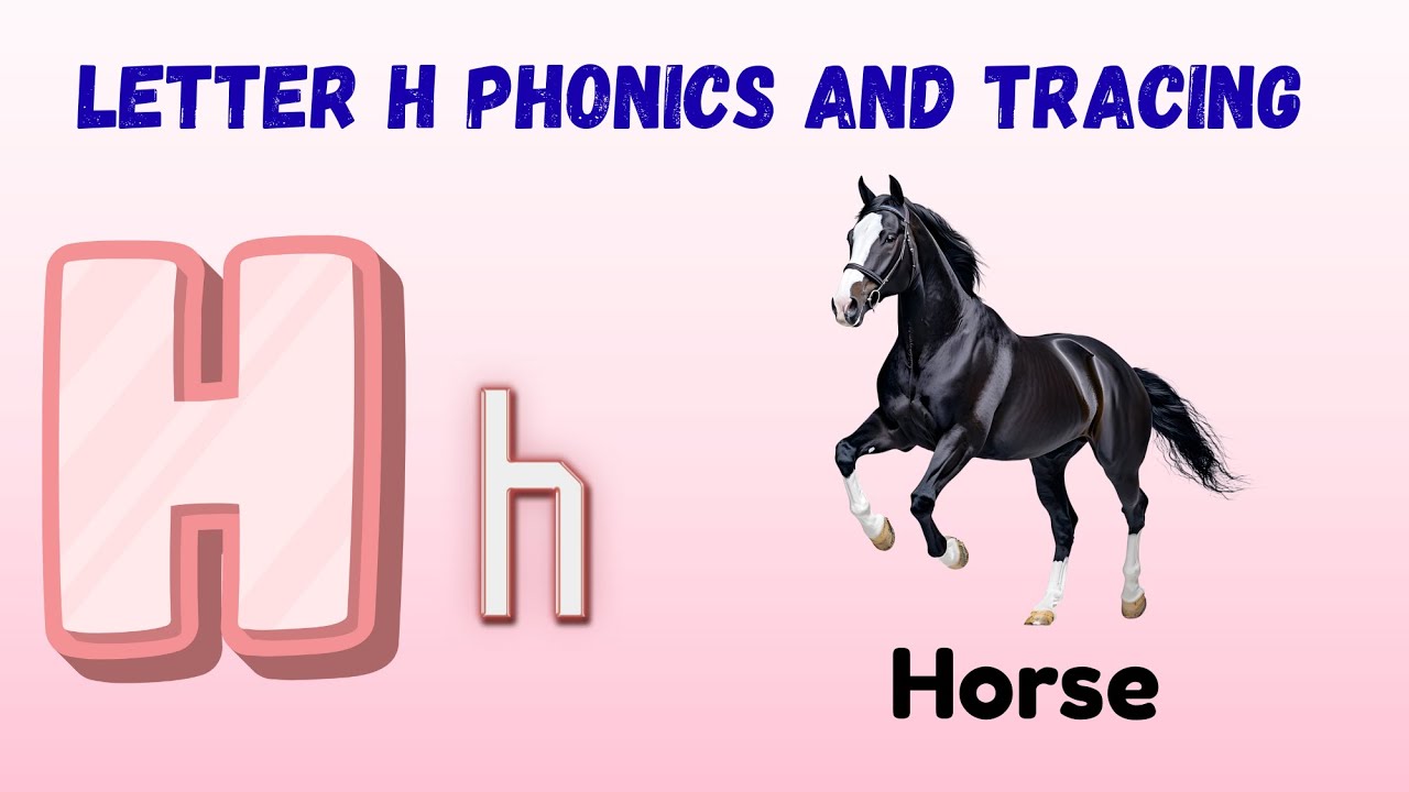 Learn Letter H | Phonics Sound & Tracing Capital and Small H |  Learn From Sounds