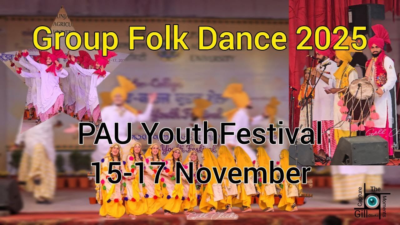 2025 Group Folk Dance | Punjab Agricultural University | Luddi/Jhoomer PAU Youth Festival 2025 | 4K