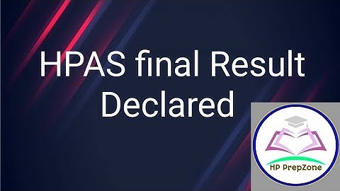 HPAS combined Examination Final Result #hppsc