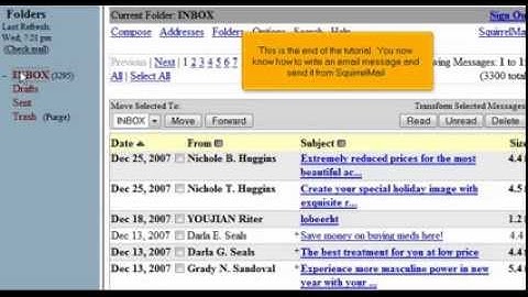 How to write an email message in SquirrelMail
