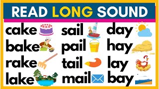 LEARN TO READ  LONG SOUND \/ A \/  with SENTENCES \/ PHONICS \/ ALPHABETS \/ BEGINNERS \/