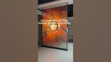 Flexible transparent LED film, just need paste on glass surface, then change to advertising display