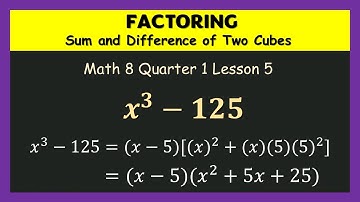 TAGALOG | Factoring | Sum and Difference of Two Cubes | Math 8 Quarter 1 Lesson 5