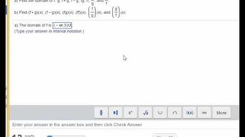Typing Inifinity, Fractions, and Unions in MyMathLab