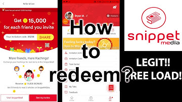How to earn and redeem FREE LOAD using SnippetMedia! LEGIT!!!