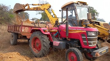 JCB Backhoe Going To Another Village For Loading Soil On Mahindra Yuvo 415DI Tractor | Jcp Tractor