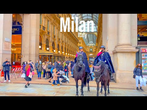 Milan, Italy ?? - January 2022- 4K-HDR Walking Tour (▶1 hour)