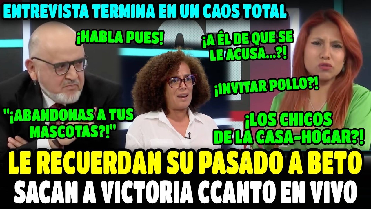 CAOS TOTAL! VICTORIA CCANTO REVIVE LA ACUS4CIÓN CONTRA BETO ORTIZ Y LA SACAN DEL PROGRAMA EN VIVO