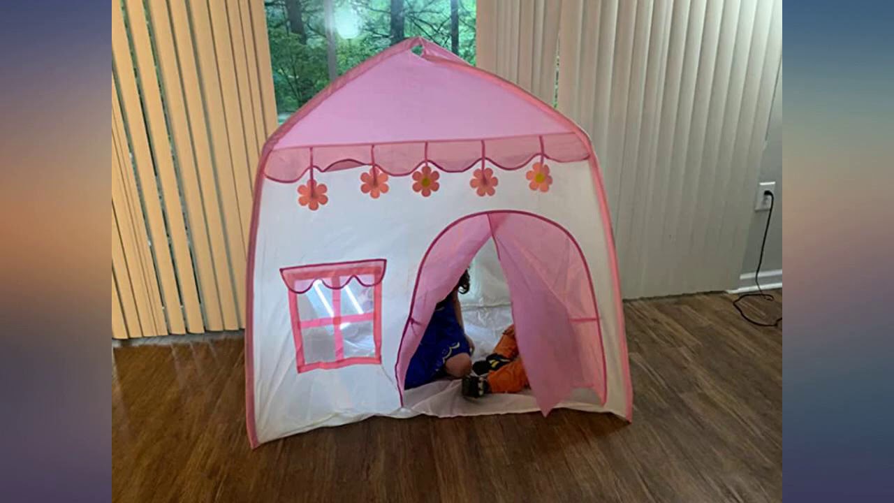 Princess Tent for Girls Play Tent for Kids Large Castle Playhouse with Carry Bag review