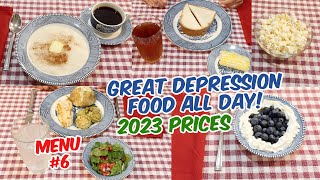 We Ate Depression Era Food ALL DAY! What Did It Cost In 2023?  Healthy Budget Meals For 2