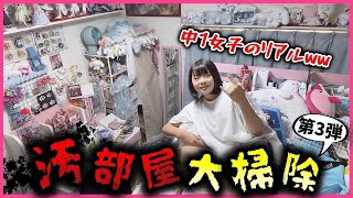 【衝撃】中1オタク女子の'リアルな汚部屋'…大掃除したら○時間かかったwww