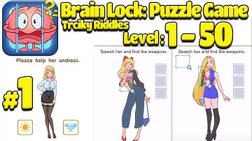 Brain Lock: Puzzle Game All Level 1 - 50 Trciky Riddles Complete Game Gameplay review iOS - Android