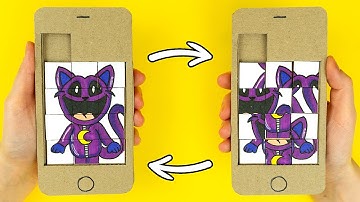 Making Paper Craft Puzzle Game DIY with CatNap from Smiling Critters by Poppy Playtime Chapter 3