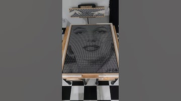 Marilyn Monroe Dice Art Mosaic. 3x4, 7350 dice 🎲 #Marilyn #Monroe #MarilynMonroe #Dice #Art #Mosaic