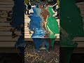 Forest waterfall pavilion build 🌿💧 river epoxy magic transformation #NatureBuild #EpoxyArt