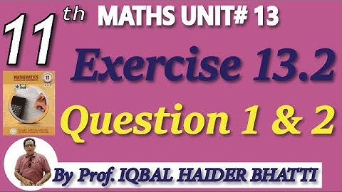 Chap #13|Inverse Trigonometric functions| Ex 13.2 Q1 & Q2 |F.Sc Part-1 Lec 3 Urdu / Hindi