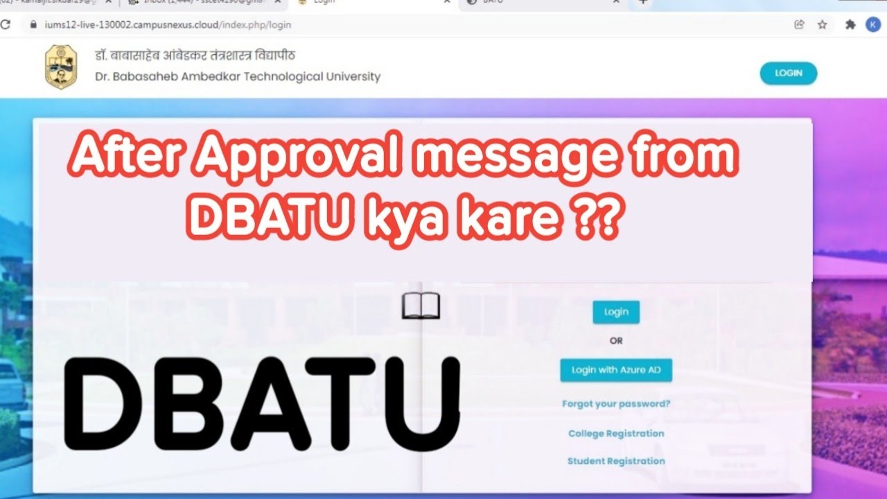 How to Pay Enrolment fees of DBATU University