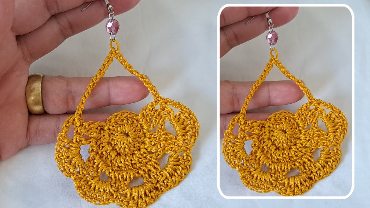 Como fazer brinco em crochê rápido e fácil
