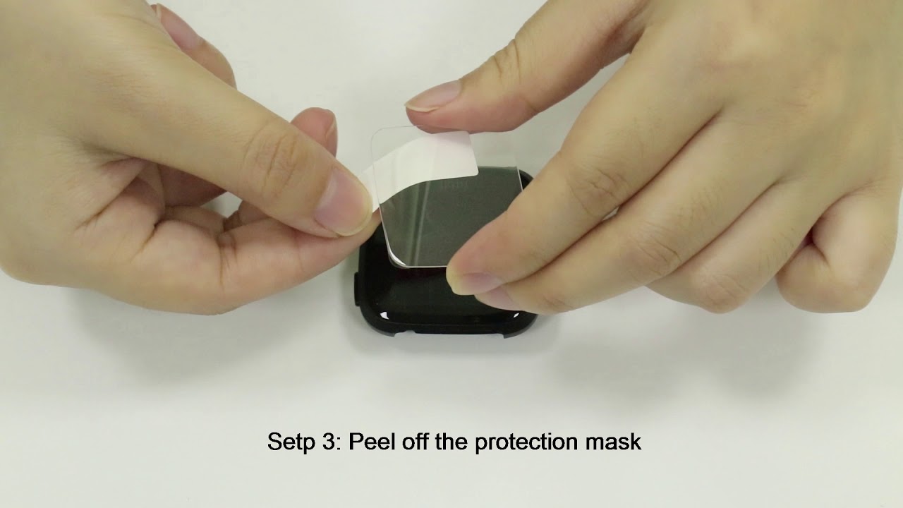 PEYOU Fitbit Versa Glass Screen Protector Installation Video