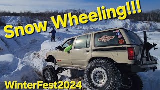 Detroit4Fest WinterFest 2024 Holly Oaks ORV Park! Snow Wheeling! Crawling Climbing Donuts and MORE!!