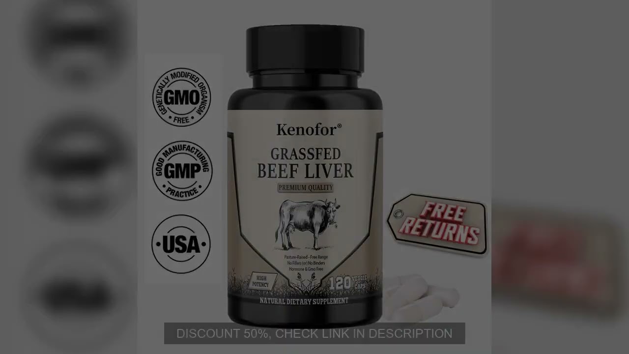 Grass-Fed Beef Liver - Natural Iron, Vitamin A, B12 - Supports healthy heart and liver function, imp