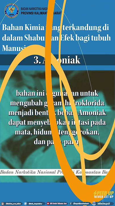 Bahan Kimia Yang Terkandung di dalam Shabu