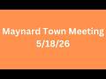 Town Meeting 5 18 26 