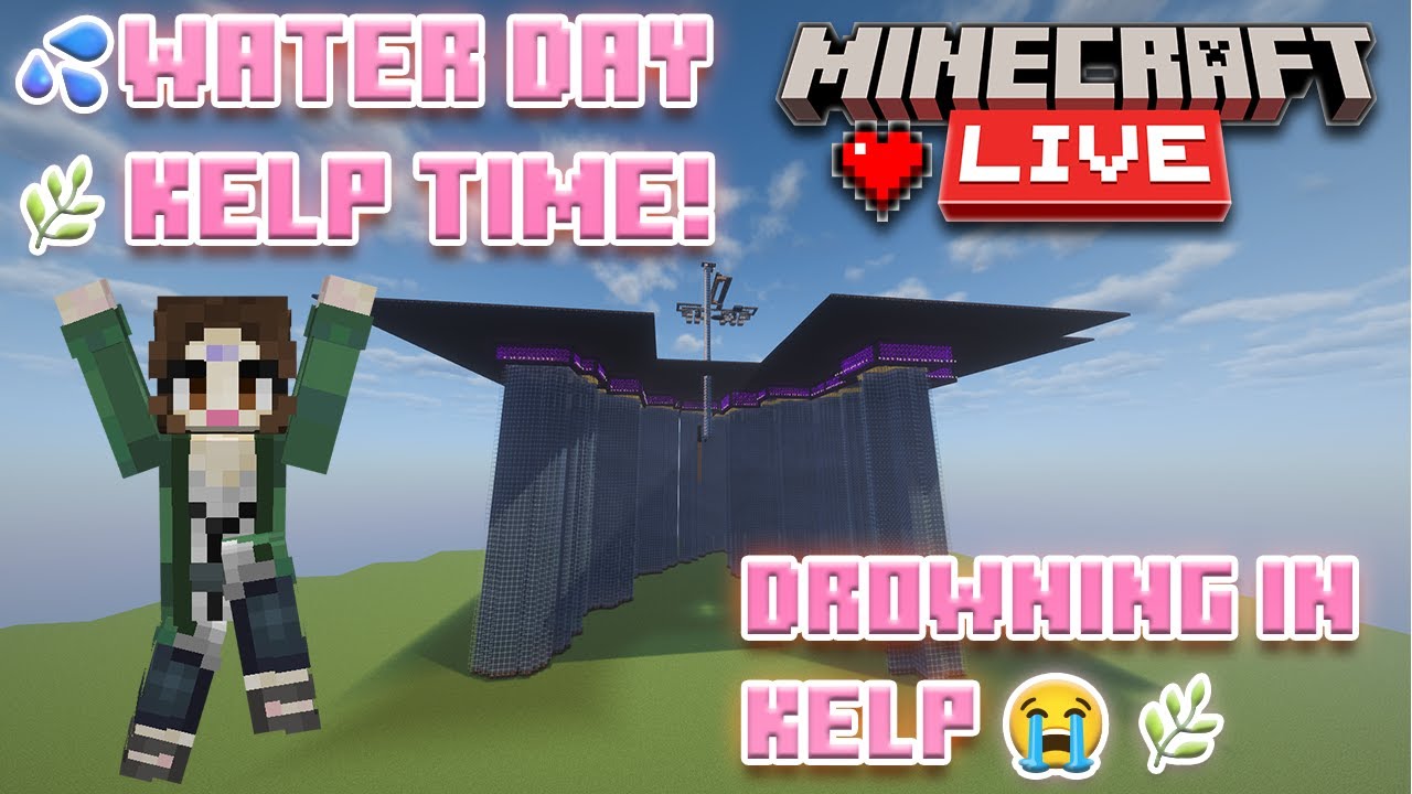 Minecraft Java LIVE – Water & Kelp Day! 💦 Huge Farm Progress! - YouTube