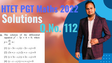 HTET PGT L3 MATHS Exam 2022 Solutions #htet #htet2022