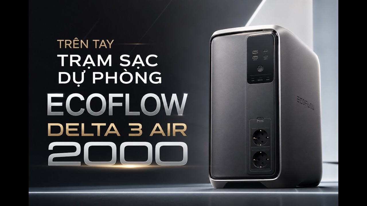🎥 Trên tay Trạm sạc dự phòng EcoFlow Delta 3 Air 2000 — Video review, click xem trên YouTube