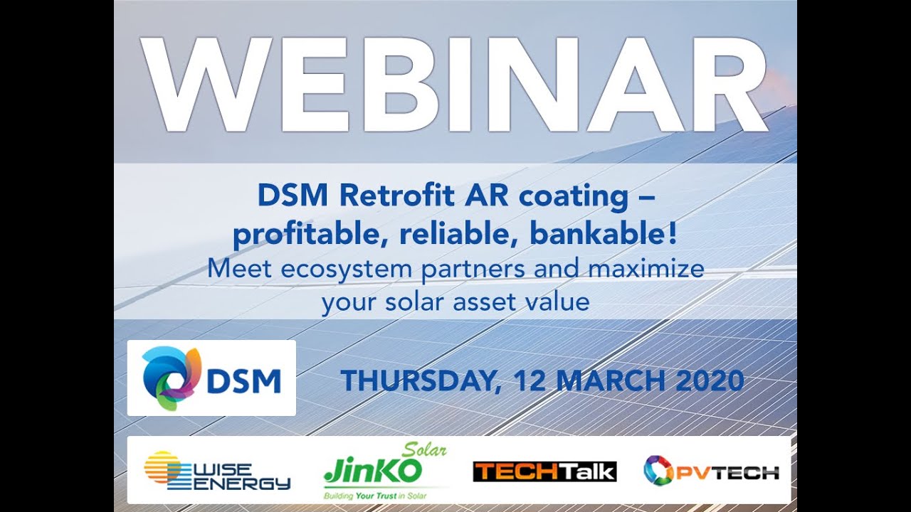 DSM Retrofit AR coating – profitable, reliable, bankable!