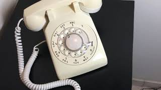 Vintage Western Electric Off White Rotary Phone Demo VIDEO