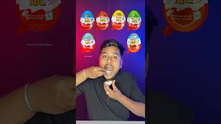 6 Different Kinder Joy Eating ASMR || Emoji Eating Challenge #shorts #challenge #asmr