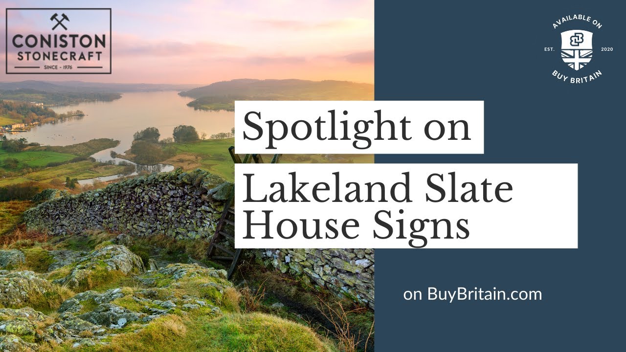 Lakeland Slate House Signs - Handmade in the UK by Coniston Stonecraft