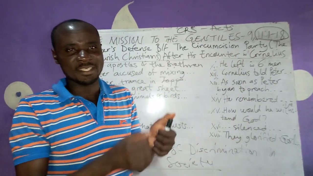 Peter's Defense After His Encounter with Cornelius; CRS