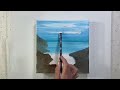 Seascape beach painting tutorial cornwall asmr