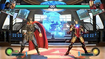 Thor & Winter Soldier vs Iron Man & Rocket Raccoon (Hardest AI) - Marvel vs Capcom: Infinite