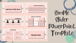 Simple Slider PowerPoint Template Free🍑 || ppt#61✨