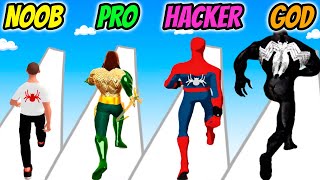 Superhero Run 3D - NOOB vs PRO vs HACKER vs GOD screenshot 5